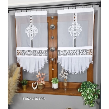 Krótkie panele kuchenne z falbankami  i dekorami FR623-D