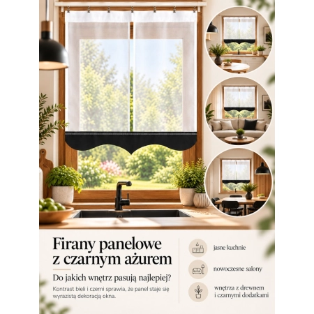 Firany panelowe z czarnym ażurem – do jakich wnętrz pasują najlepiej?