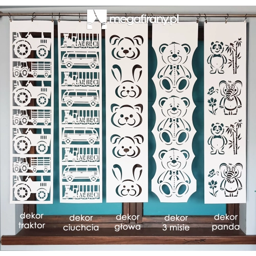 Dekory dziecięce M340 traktor/ciuchcia/zając/misie/panda