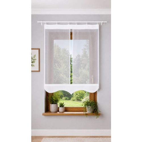 Gotowa firanka panelowa do kuchni lub pokoju FL813 80cm oraz 60cm LUNA