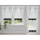 Firany panelowe LUNA FL827 – komplet balkonowy 2 panele V + Y balkonowy